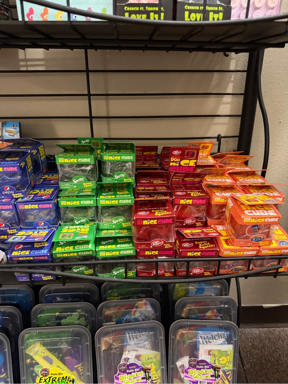 Novelty Soda Candy Cube Display - Multi Color Packs